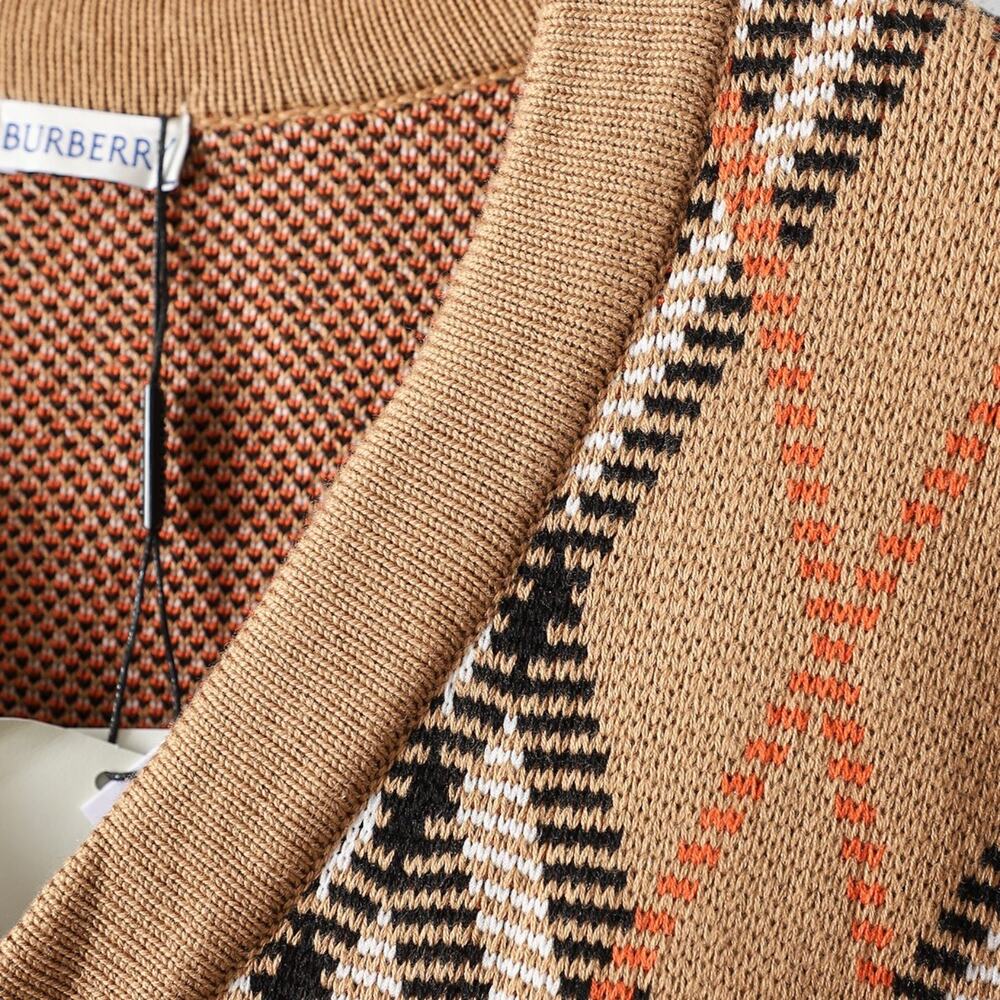 Burberry Twill Large Check Cardigan Sweater - Picture 4 of 5